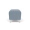 Lesro Siena Lounge Reception Loveseat Bench, Brushed Steel, RS Rain Song Upholstery SN6001 - alternate 2